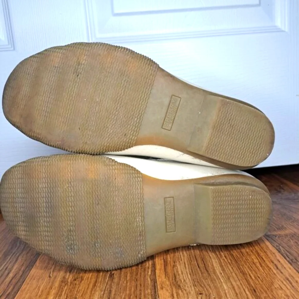 Sperry Saltwater White Quilted Duck Boot Size 8